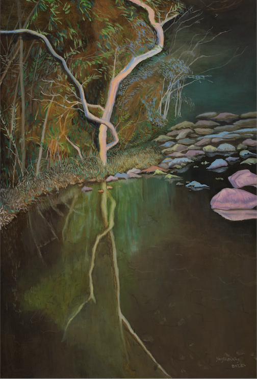 YANG WENXING| The night of the tree trunk and its shadow